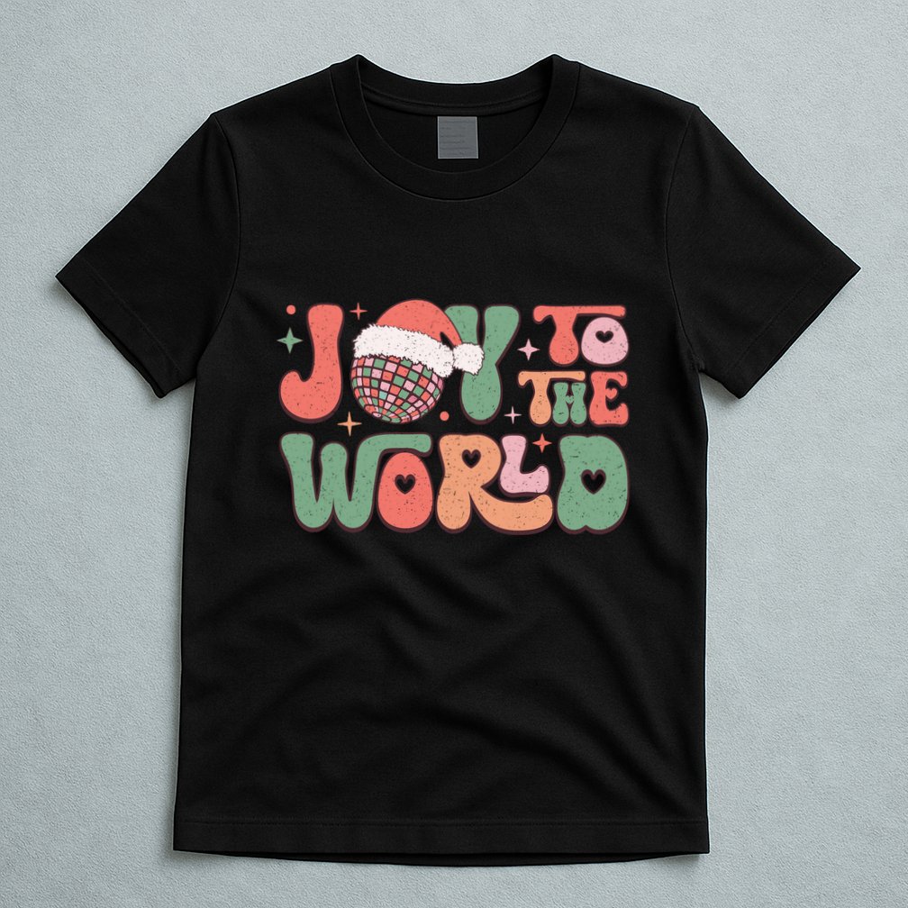 Joy To The World Festive Holiday Graphic T-Shirt