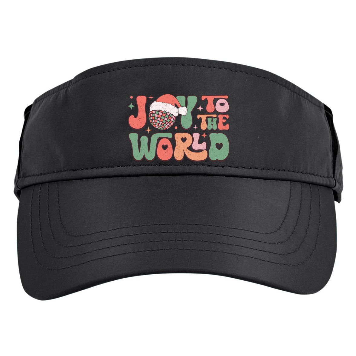 Joy To The World Festive Holiday Graphic Adult Drive Performance Visor