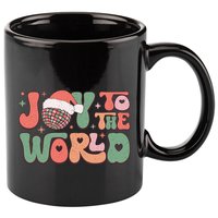 Joy To The World Festive Holiday Graphic 11oz C Handle Ceramic Mug