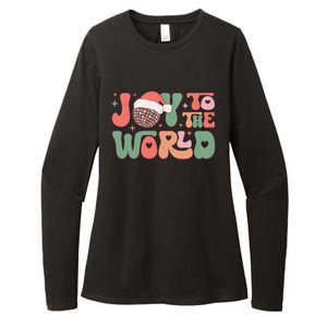 Joy To The World Festive Holiday Graphic Womens CVC Long Sleeve Shirt