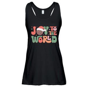 Joy To The World Festive Holiday Graphic Ladies Essential Flowy Tank