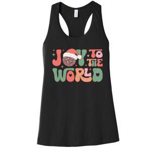 Joy To The World Festive Holiday Graphic Women's Racerback Tank