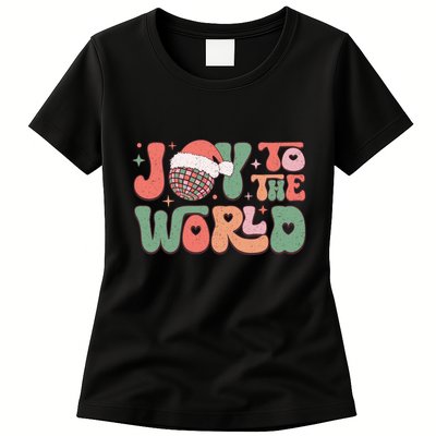 Joy To The World Festive Holiday Graphic Womens T-Shirt