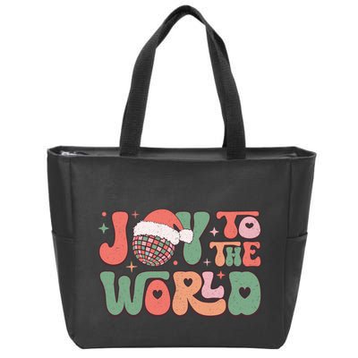 Joy To The World Festive Holiday Graphic Zip Tote Bag