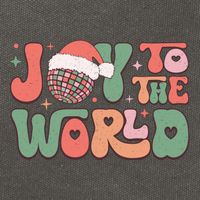 Joy To The World Festive Holiday Graphic Cotton Canvas Backpack