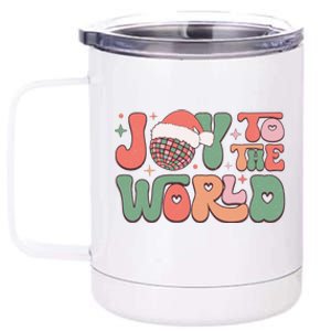 Joy To The World Festive Holiday Graphic 12 oz Stainless Steel Tumbler Cup