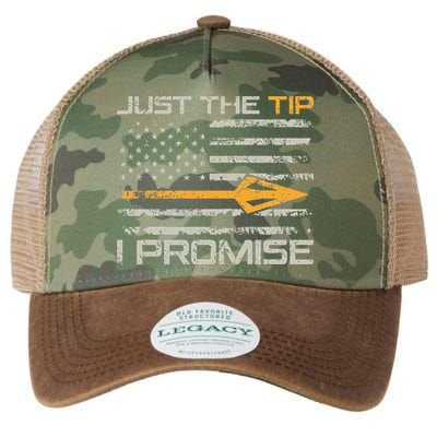 Just The Tip I Promise Funny Bow Hunter Archery Hunting Legacy Tie Dye Trucker Hat