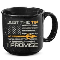 Just The Tip I Promise Funny Bow Hunter Archery Hunting 15oz Campfire Ceramic Mug