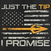 Just The Tip I Promise Funny Bow Hunter Archery Hunting Large Microfiber Waffle Golf Towel