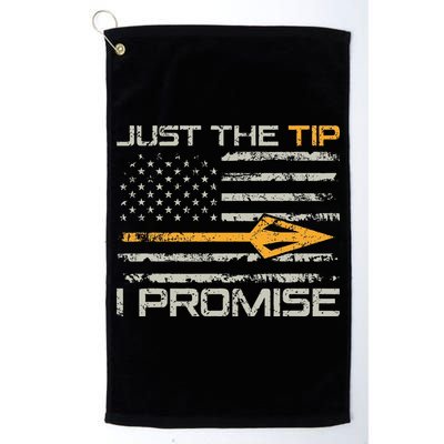 Just The Tip I Promise Funny Bow Hunter Archery Hunting Golf Towel