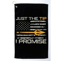 Just The Tip I Promise Funny Bow Hunter Archery Hunting Golf Towel