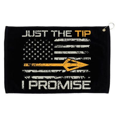 Just The Tip I Promise Funny Bow Hunter Archery Hunting Grommeted Golf Towel