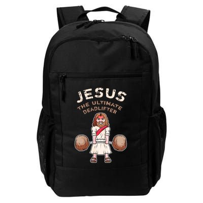 Jesus The Ultimate Deadlifter Funny Jesus Deadlift Gift Backpack