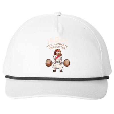 Jesus The Ultimate Deadlifter Funny Jesus Deadlift Gift Snapback Five-Panel Rope Hat