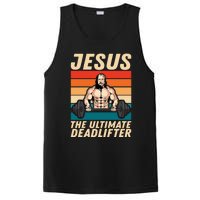 Jesus The Ultimate Deadlifter Funny Vintage Gym Christian PosiCharge Competitor Tank