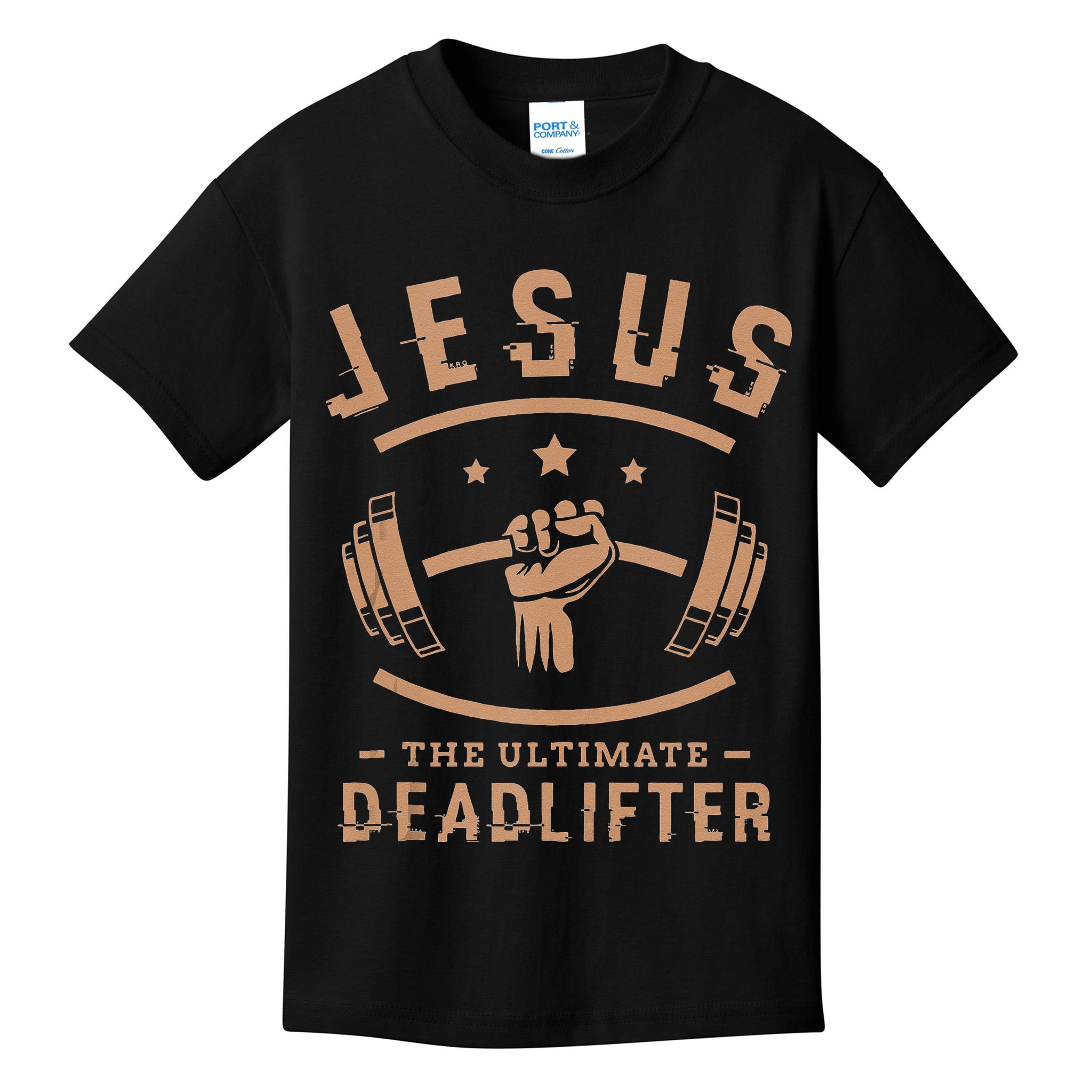 Jesus The Ultimate Deadlifter Gifts For A Fitness Fan Kids T-Shirt