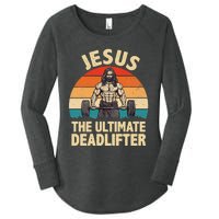 Jesus The Ultimate Deadlifter For Gym Men Women Women's Perfect Tri Tunic Long Sleeve Shirt