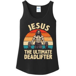 Jesus The Ultimate Deadlifter For Gym Men Women Ladies Essential Tank