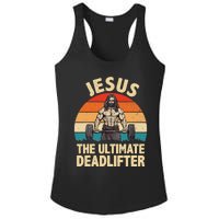 Jesus The Ultimate Deadlifter For Gym Men Women Ladies PosiCharge Competitor Racerback Tank