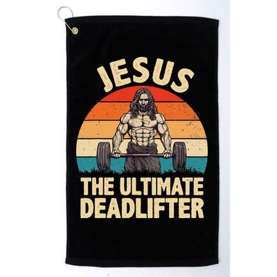 Jesus The Ultimate Deadlifter For Gym Men Women Golf Towel