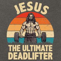 Jesus The Ultimate Deadlifter For Gym Men Women Cotton Canvas Backpack