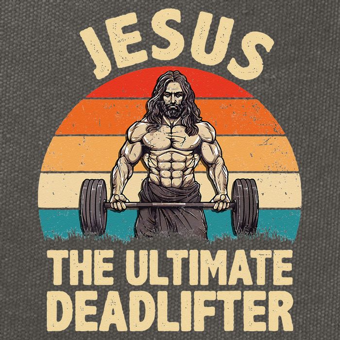 Jesus The Ultimate Deadlifter For Gym Men Women Cotton Canvas Backpack