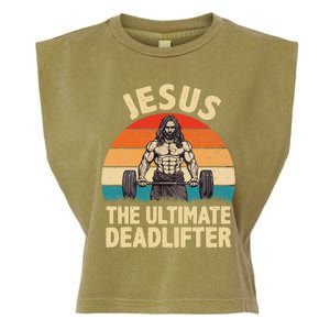 Jesus The Ultimate Deadlifter For Gym Men Women Garment-Dyed Women's Muscle Tee