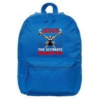 Jesus The Ultimate Deadlifter Buff Muscle Jesus Deadlift Gift 16 in Basic Backpack