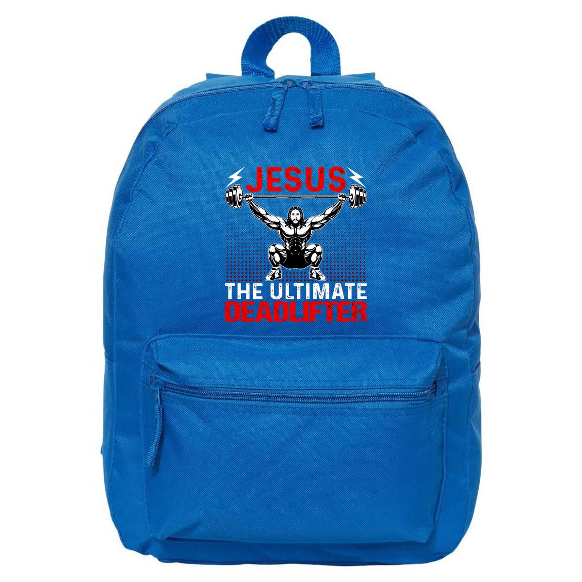 Jesus The Ultimate Deadlifter Buff Muscle Jesus Deadlift Gift 16 in Basic Backpack