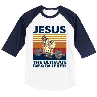 Jesus The Ultimate Deadlifter By Jesus Surfed Co Cute Gift Baseball Sleeve Shirt