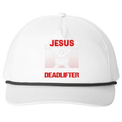 Jesus The Ultimate Deadlifter Vintage Jesus Christ Lovers Snapback Five-Panel Rope Hat