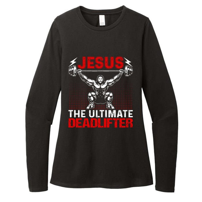 Jesus The Ultimate Deadlifter Vintage Jesus Christ Lovers Womens CVC Long Sleeve Shirt