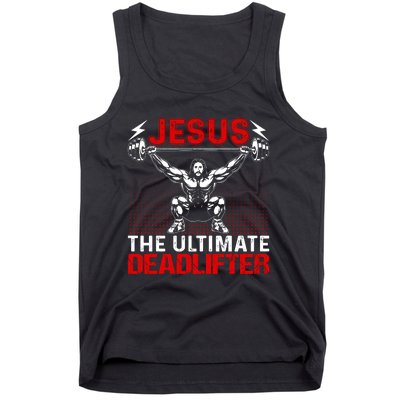 Jesus The Ultimate Deadlifter Vintage Jesus Christ Lovers Tank Top