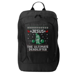 Jesus The Ultimate Deadlifter Christmas Ugly Gift City Backpack