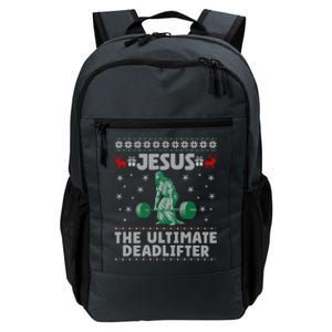 Jesus The Ultimate Deadlifter Christmas Ugly Gift Daily Commute Backpack