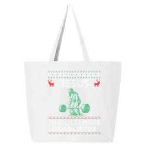 Jesus The Ultimate Deadlifter Christmas Ugly Gift 25L Jumbo Tote