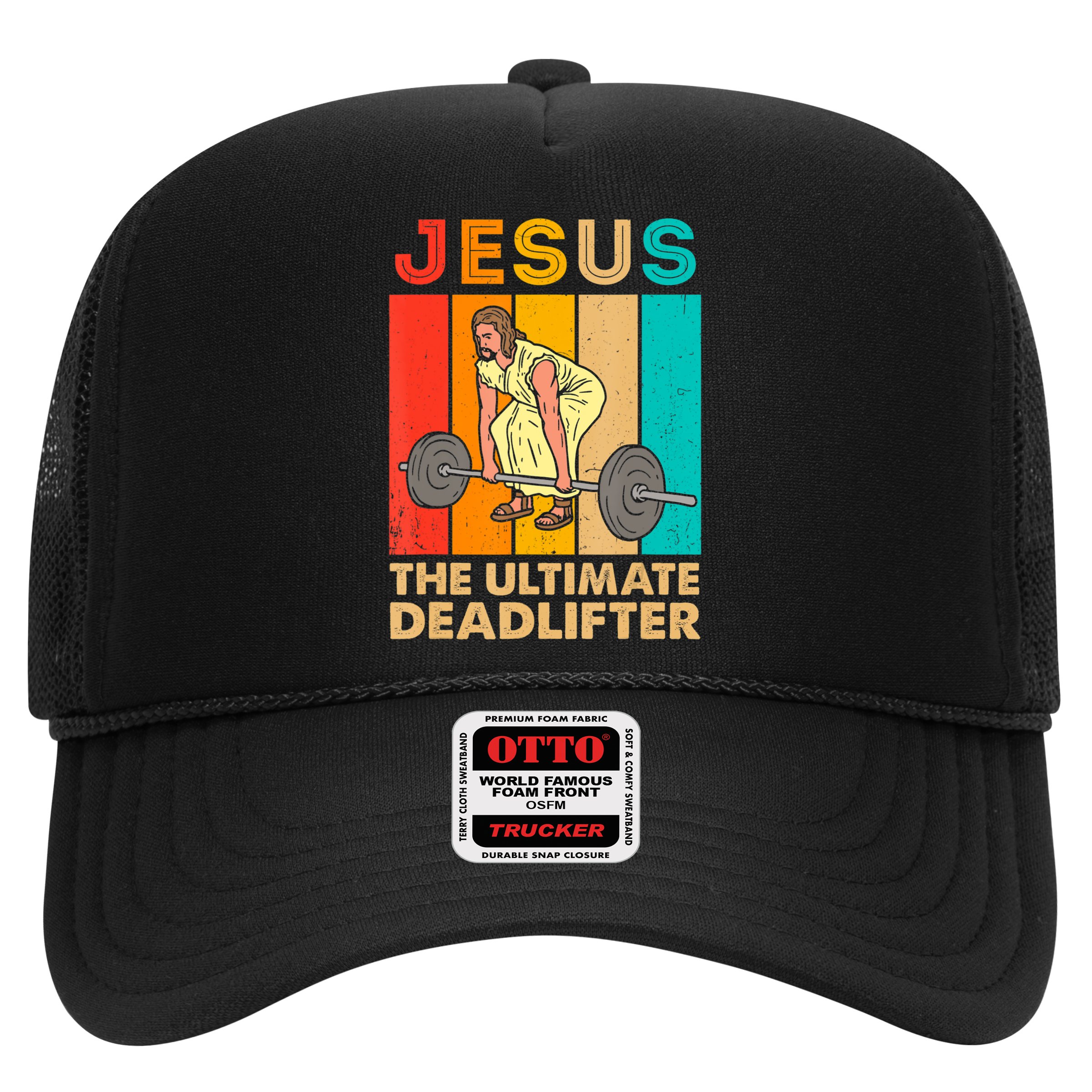 Jesus The Ultimate Deadlifter Vintage Gym Christian Hat