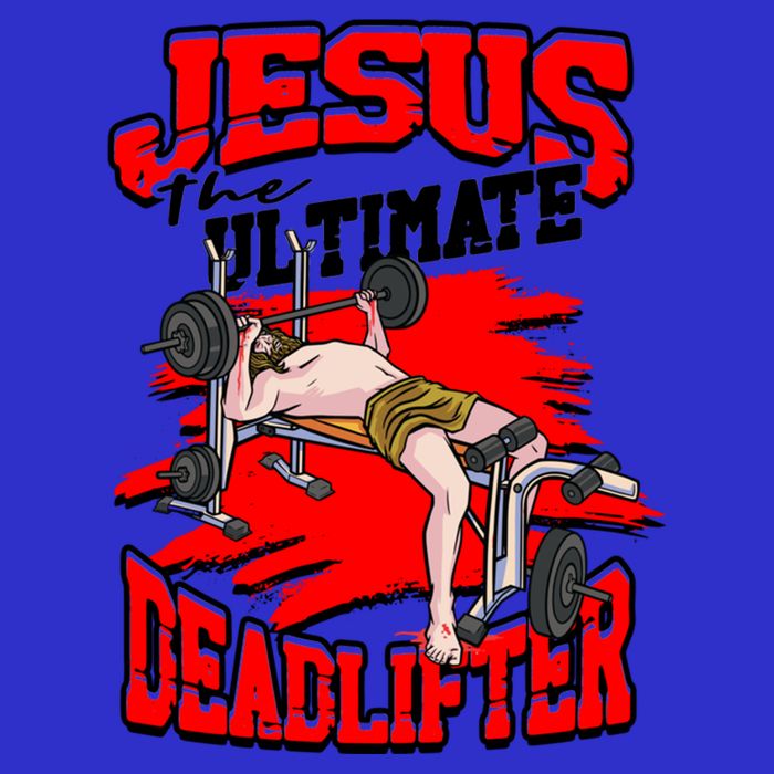 Jesus The Ultimate Deadlifter Msucle Deadlifting Funny Gift Button
