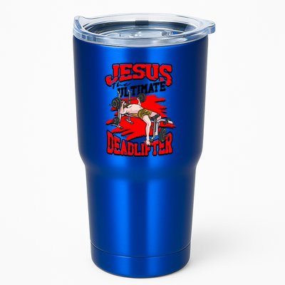 Jesus The Ultimate Deadlifter Msucle Deadlifting Funny Gift Tumbler