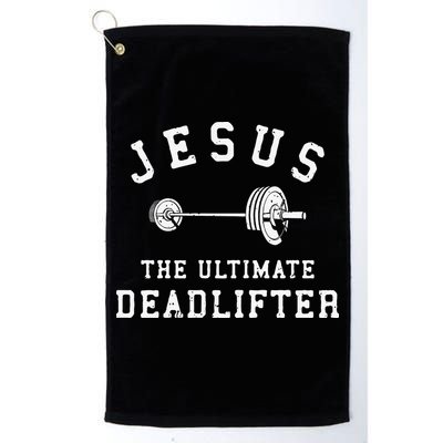Jesus The Ultimate Deadlifter Christian Gym Workout Exercise Golf Towel
