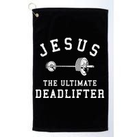 Jesus The Ultimate Deadlifter Christian Gym Workout Exercise Golf Towel