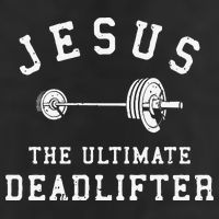 Jesus The Ultimate Deadlifter Christian Gym Workout Exercise Golf Towel