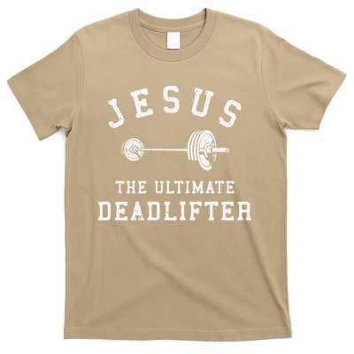 Jesus The Ultimate Deadlifter Christian Gym Workout Exercise T-Shirt