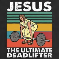 Jesus The Ultimate Deadlifter Funny Jesus Lifting Gym Adult Drive Performance Visor