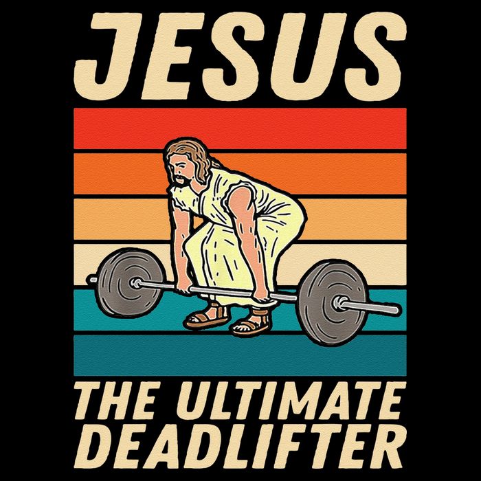 Jesus The Ultimate Deadlifter Funny Vintage Gym Christian Baby Bodysuit