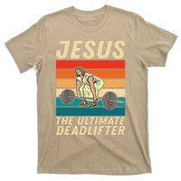 Jesus The Ultimate Deadlifter Funny Vintage Gym Christian T-Shirt