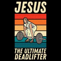 Jesus The Ultimate Deadlifter Funny Vintage Gym Christian Sweat Baby Bodysuit