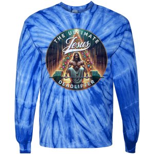 Jesus The Ultimate Deadlifter Christmas Gym Lifting Workout Gift Tie-Dye Long Sleeve Shirt