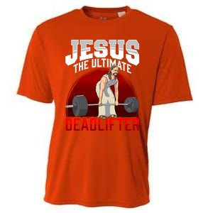 Jesus The Ultimate Deadlifter Meaningful Gift Cooling Performance Crew T-Shirt