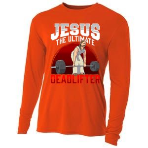 Jesus The Ultimate Deadlifter Meaningful Gift Cooling Performance Long Sleeve Crew